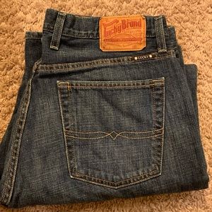 LUCKY BRAND 32x32 (Fit Like 33x29) Dark Wash 181 Relaxed Straight Leg Jeans